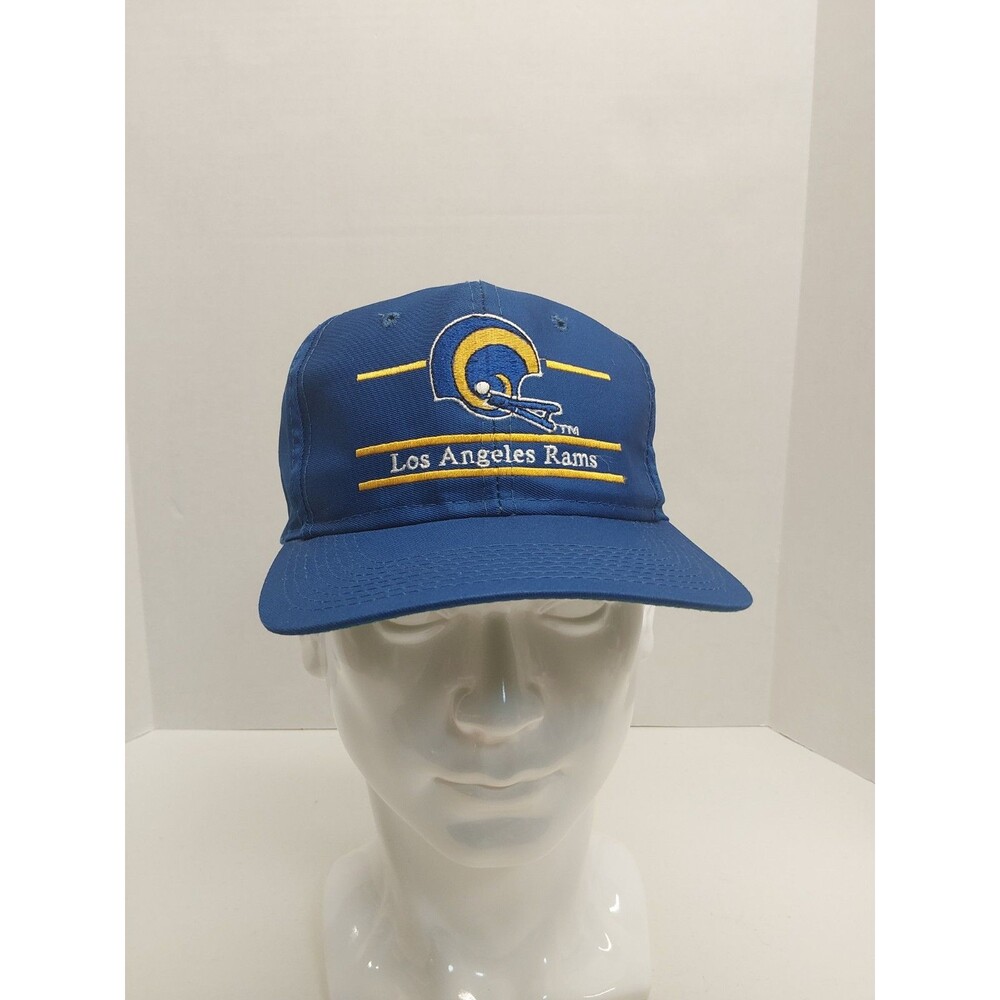 Vintage ANNCO Los Angeles Rams Hat Cap Snapback Blue NFL - YOUNGAN